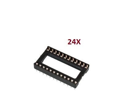 ‫پایه ایسی پایه آی سی , سوکت 24 پایه پهن ic socket