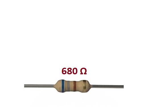 ‫, مقاومت680اهم , 680ohm, 1/4w, 680ohm1/4w ,250mw,250 mw