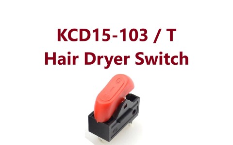 ‫KCD15-103/T Hair Dryer Rocker Switch 3 PIN ON-OFF SPST kcdi , چکشی ,کلید راکر ,سوییچ ,کلید