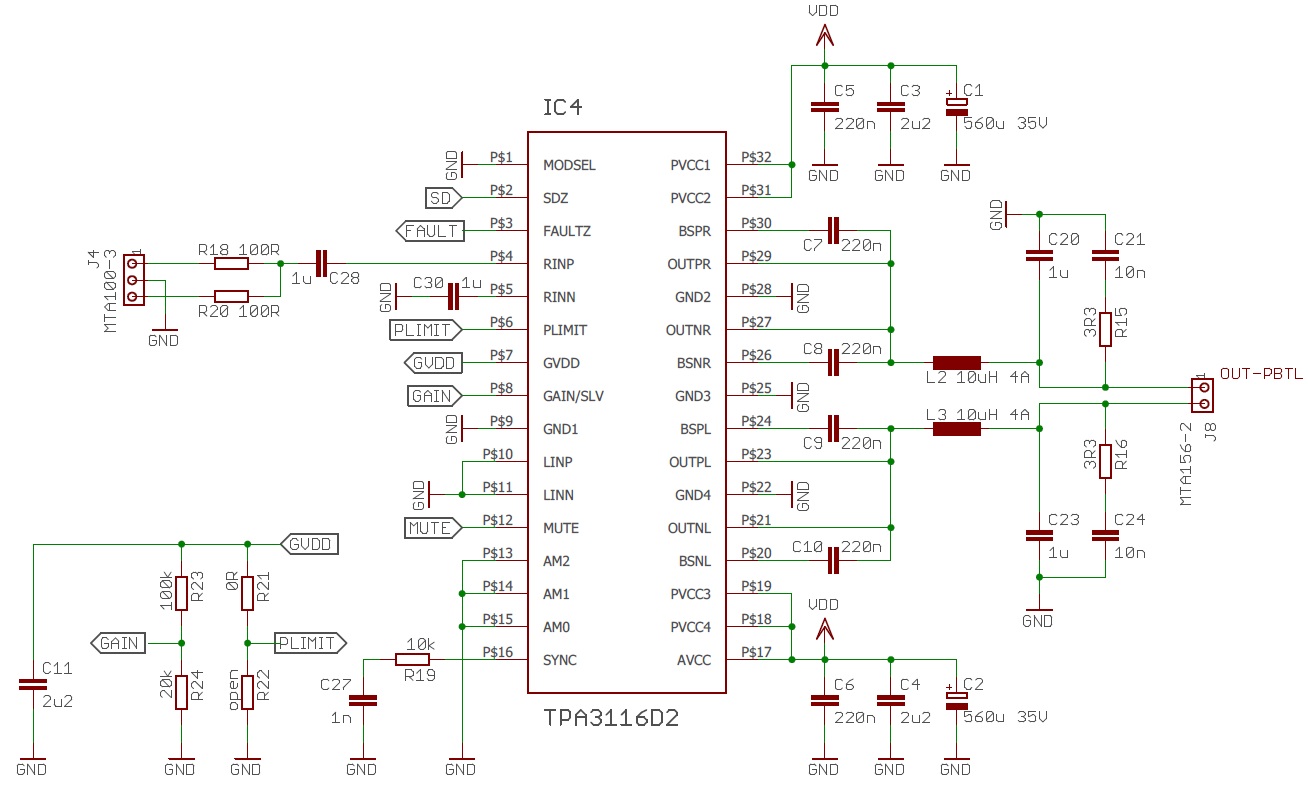 ‫TPA3116D2 power amplifire امپلیفایرقدرت  امپلیفایر قدرت
