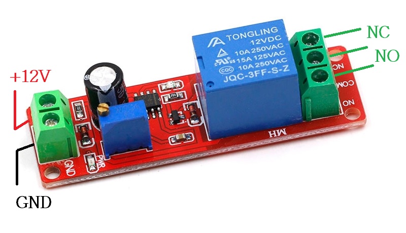 ne555 , ne555 10S delay relay module , hw010 , hw10 , hw-10 , hw-010