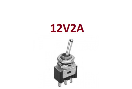 ‫MTS-102 6 MM 3 Pins 2 Positions Toggle Switch , چکشی ,کلید راکر علاکلنگی,سوییچ ,کلنگی
